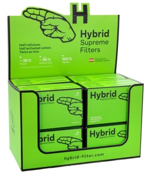 1x Hybrid Supreme Filters ø 6,4mm Aktivkohlefilter 55er Packung